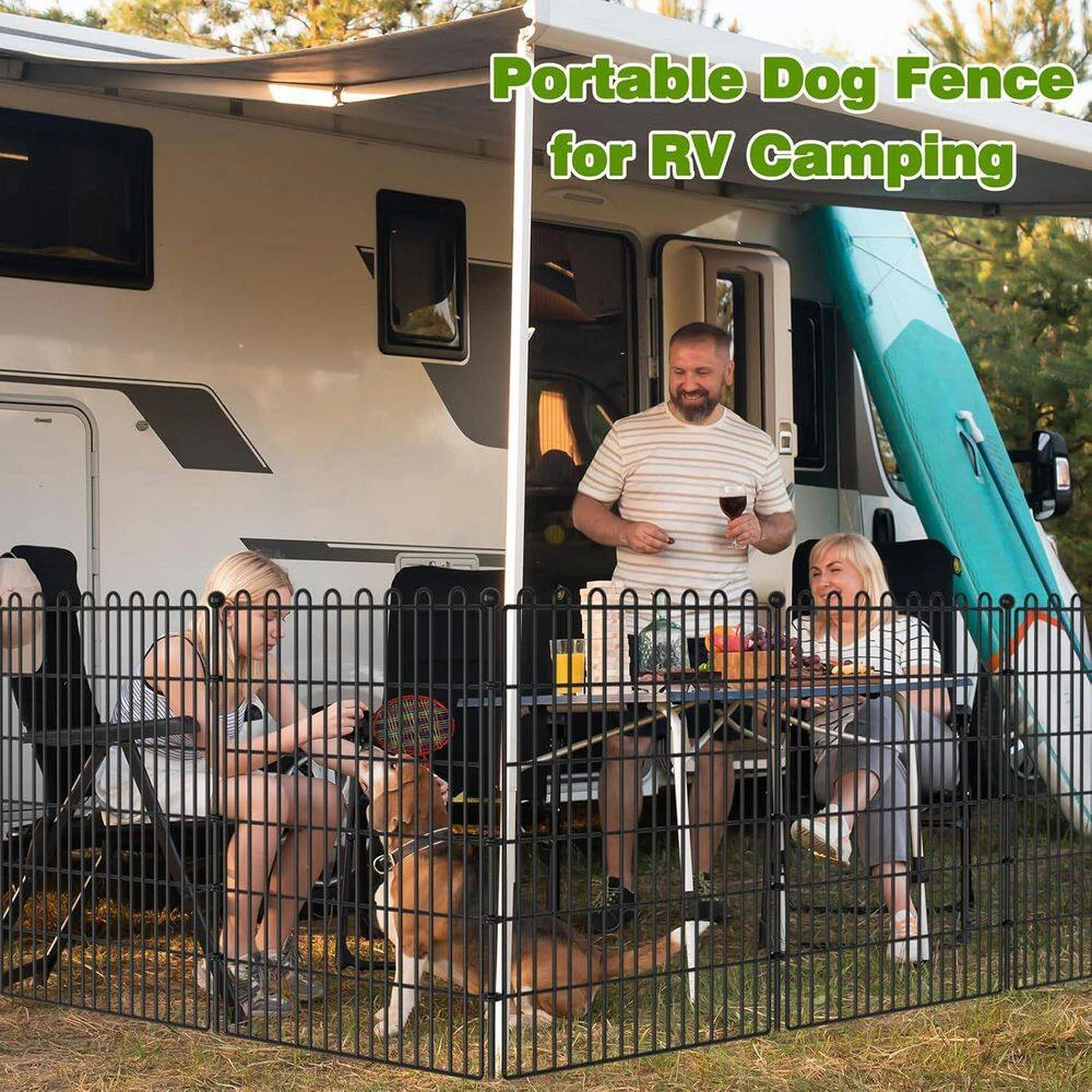 32 In. Metal No Dig Decorative Garden Fence For Yard, Animal Barrier Fencing, Portable For Pets And Landscape 8 32 In. Metal No Dig Decorative Garden Fence For Yard, Animal Barrier Fencing, Portable For Pets And Landscape - Image 6