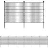 32 In. Rustproof Metal Garden Fence Outdoor Decorative Animal Barrier Fencing No Dig Panels For Dogs And Rabbits