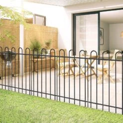 36 In. Metal Garden Fence No Dig Border Yard Fencing Dog Barrier For Flower Bed Lawn Patio 6 Panels 7 Stakes Black -Dewalt Tools Shop black oyezvary garden fencing 28csa11138 fa 1000