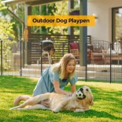 29.7 In. Rustproof Metal Decorative Garden Fence 12 Panels No Dig Arched Flower Bed Edging Outdoor Wire Border Fencing -Dewalt Tools Shop black oyezvary garden fencing 28csa11142 1f 1000