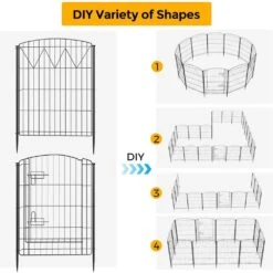 29.7 In. Rustproof Metal Decorative Garden Fence 12 Panels No Dig Arched Flower Bed Edging Outdoor Wire Border Fencing -Dewalt Tools Shop black oyezvary garden fencing 28csa11142 fa 1000