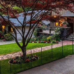 30 In. Rustproof Metal Decorative Garden Fence Animal Barrier Arched Flower Edging Border Fencing Panel 10 Pack -Dewalt Tools Shop black oyezvary garden fencing 28csa11145 44 1000