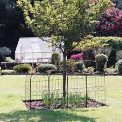 30 In. Rustproof Metal Decorative Garden Fence Animal Barrier Arched Flower Edging Border Fencing Panel 10 Pack -Dewalt Tools Shop black oyezvary garden fencing 28csa11145 76 1000