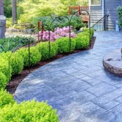 30 In. Rustproof Metal Decorative Garden Fence Animal Barrier Arched Flower Edging Border Fencing Panel 10 Pack -Dewalt Tools Shop black oyezvary garden fencing 28csa11145 fa 1000