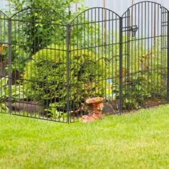 38 In. Height Metal Decorative Garden Fence 12 Panels No Dig Animal Barrier Fencing With Gate Rustproof Wire Border -Dewalt Tools Shop black oyezvary garden fencing 28csa11146 66 1000