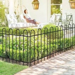 30 In. Metal Garden Fence No Dig Border Yard Fencing Dog Barrier For Flower Bed Lawn And Patio 8 Panels 9 Stakes Black 13 30 In. Metal Garden Fence No Dig Border Yard Fencing Dog Barrier For Flower Bed Lawn And Patio 8 Panels 9 Stakes Black -Dewalt Tools Shop black oyezvary garden fencing 28csa11184 44 1000