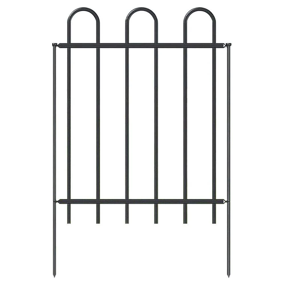30 In. Metal Garden Fence No Dig Border Yard Fencing Dog Barrier For Flower Bed Lawn And Patio 8 Panels 9 Stakes Black 3 30 In. Metal Garden Fence No Dig Border Yard Fencing Dog Barrier For Flower Bed Lawn And Patio 8 Panels 9 Stakes Black