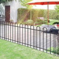 30 In. Metal Garden Fence No Dig Border Yard Fencing Dog Barrier For Flower Bed Lawn And Patio 8 Panels 9 Stakes Black 14 30 In. Metal Garden Fence No Dig Border Yard Fencing Dog Barrier For Flower Bed Lawn And Patio 8 Panels 9 Stakes Black -Dewalt Tools Shop black oyezvary garden fencing 28csa11184 fa 1000