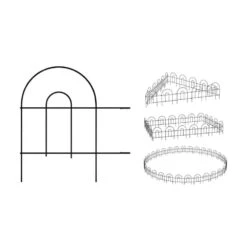 18 In. Rustproof Metal Garden Fence Small Animal Barrier 50ft Decorative Fencing Outdoor Landscape Panel 35 Pack