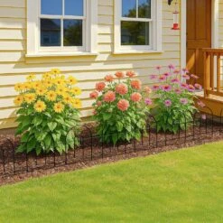 18 In. Rustproof Metal Garden Fence Small Animal Barrier 50ft Decorative Fencing Outdoor Landscape Panel 35 Pack -Dewalt Tools Shop black oyezvary garden fencing 28csa11198 fa 1000