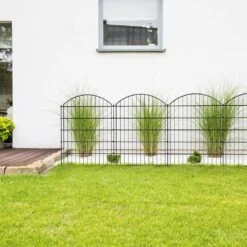 32 In. Metal Decorative Garden Fence No Dig Animal Barrier Rustproof Wire Fencing Panel Border For Patio, 5 Pack -Dewalt Tools Shop black oyezvary garden fencing 28csa11203 1f 1000