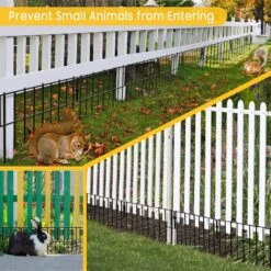 1.26 In. Gap Rustproof Metal Wire Animal Barrier Garden Fence 10 Piece No Dig Decorative Fencing For Rabbits And Dogs -Dewalt Tools Shop black oyezvary garden fencing 28csa11213 1f 1000