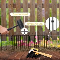 1.26 In. Gap Rustproof Metal Wire Animal Barrier Garden Fence 10 Piece No Dig Decorative Fencing For Rabbits And Dogs -Dewalt Tools Shop black oyezvary garden fencing 28csa11213 4f 1000