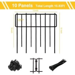 1.26 In. Gap Rustproof Metal Wire Animal Barrier Garden Fence 10 Piece No Dig Decorative Fencing For Rabbits And Dogs -Dewalt Tools Shop black oyezvary garden fencing 28csa11213 fa 1000