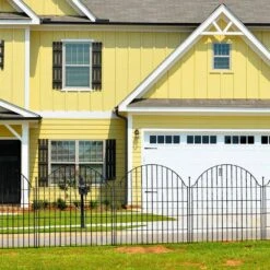 32 In. Height Decorative Metal Garden Fence Panels No Dig Rustproof Dog Rabbit Yard Border Fencing 23.6 Ft. Length -Dewalt Tools Shop black oyezvary garden fencing 28csa11223 66 1000