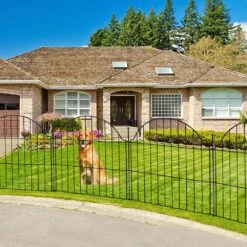 24 In. Metal Decorative Garden Fence 10 Panels No Dig Rustproof Wire Dog Rabbit Border Outdoor Yard Fencing -Dewalt Tools Shop black oyezvary garden fencing 28csa11229 76 1000