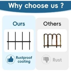 40 Inch Metal Garden Fence No Dig Rustproof Animal Barrier Fencing For Dogs Rabbits Yard Patio 5 Panels 11.6 Ft. -Dewalt Tools Shop black oyezvary garden fencing 28csa11232 1d 1000