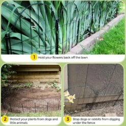 21 In. Rustproof Metal Garden Fence Animal Barrier For Dogs And Rabbits, Arched Fencing For Yard And Garden Beds -Dewalt Tools Shop black oyezvary garden fencing 28csa11253 4f 1000