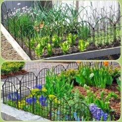 21 In. Rustproof Metal Garden Fence Animal Barrier For Dogs And Rabbits, Arched Fencing For Yard And Garden Beds -Dewalt Tools Shop black oyezvary garden fencing 28csa11253 76 1000