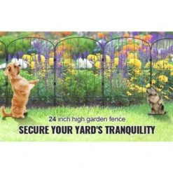 13 In. L X 24 In. H Garden Fence, Animal Barrier, Underground Decorative Garden Fencing With 2in. Spike Spacing, 28-Pack -Dewalt Tools Shop black phewnyzo garden fencing 28e005sa11 4 76 1000