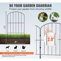 13 In. L X 24 In. H Garden Fence, Animal Barrier, Underground Decorative Garden Fencing With 2in. Spike Spacing, 28-Pack -Dewalt Tools Shop black phewnyzo garden fencing 28e005sa11 4 fa 1000