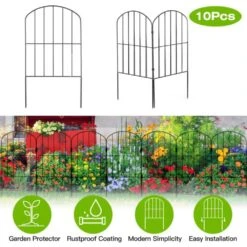12.59 X 23.93 In. Rustproof Metal Wire Panel Border Fencing Animalbarrier For Yard Landscape Patio Outdoor Decor 10-Pack -Dewalt Tools Shop black phewnyzo garden fencing 28e009sa11 4 1f 1000