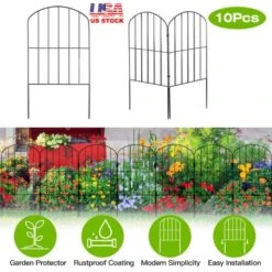 12.59 X 23.93 In. Rustproof Metal Wire Panel Border Fencing Animalbarrier For Yard Landscape Patio Outdoor Decor 10-Pack -Dewalt Tools Shop black phewnyzo garden fencing 28e009sa11 4 c3 1000