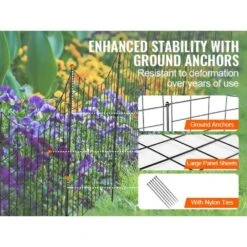 12ft. L X 36.6in. H Garden Fence, Animal Barrier, Underground Decorative Garden Fencing With 2.5in. Spike Spacing, Black 16 12ft. L X 36.6in. H Garden Fence, Animal Barrier, Underground Decorative Garden Fencing With 2.5in. Spike Spacing, Black -Dewalt Tools Shop black phewnyzo garden fencing 28e013sa11 4 66 1000