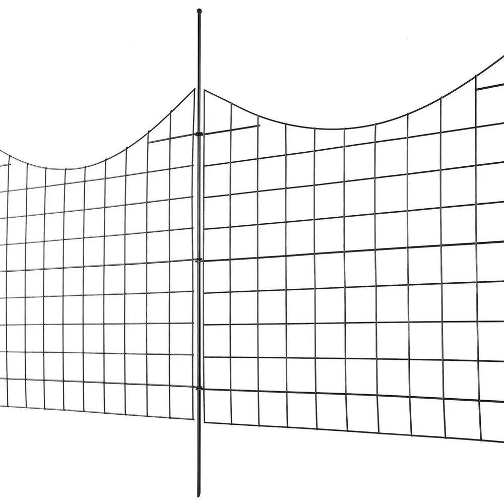 12ft. L X 36.6in. H Garden Fence, Animal Barrier, Underground Decorative Garden Fencing With 2.5in. Spike Spacing, Black 4 12ft. L X 36.6in. H Garden Fence, Animal Barrier, Underground Decorative Garden Fencing With 2.5in. Spike Spacing, Black - Image 2