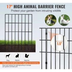 11 Ft. L X 17 In. H Animal Barrier Fence, Underground Decorative Garden Fencing With 1.5 In. Spike Spacing (19-Pack) -Dewalt Tools Shop black phewnyzo garden fencing 28e038sa11 4 c3 1000