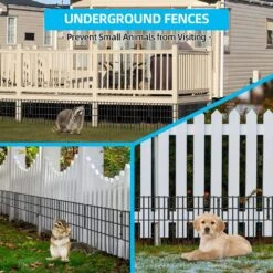 17in. (H) X 27ft. (L) 25 Panels Garden Fencing Animal Barrier 1.25in. Gap Rustproof Metal Stakes Decorative Garden Fence -Dewalt Tools Shop black phewnyzo garden fencing 28e113sa05 1 44 1000