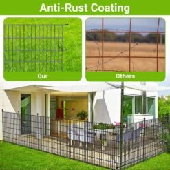 32 In. Metal Garden Fence 10 Panels No Dig Animal Barrier Rustproof Wire Fencing -Dewalt Tools Shop black phewnyzo garden fencing 28e441sa17 4f 1000