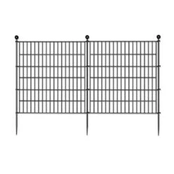 32 In. Metal Garden Fence 10 Panels No Dig Animal Barrier Rustproof Wire Fencing