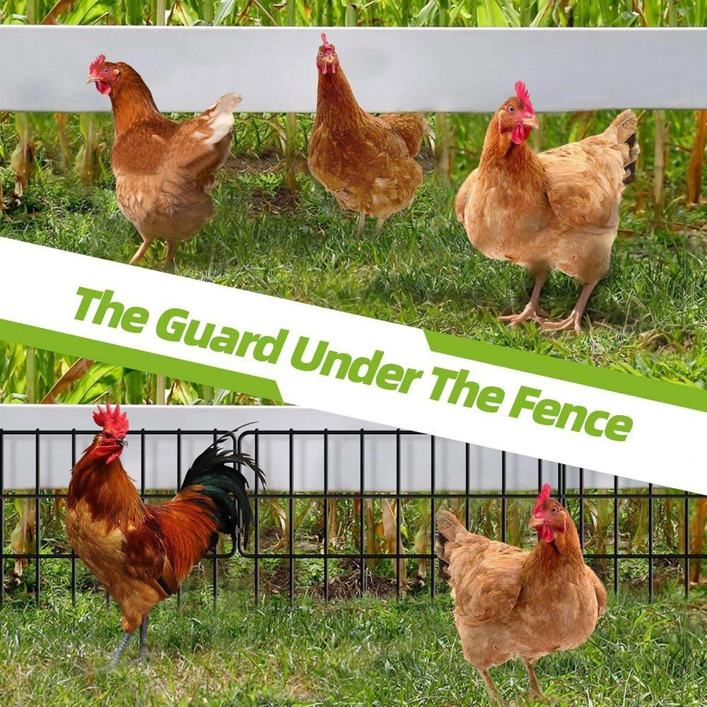 13 In. Metal Garden Fence 30-Panels No Dig Animal Barrier Rabbit Fencing 6 13 In. Metal Garden Fence 30-Panels No Dig Animal Barrier Rabbit Fencing - Image 4