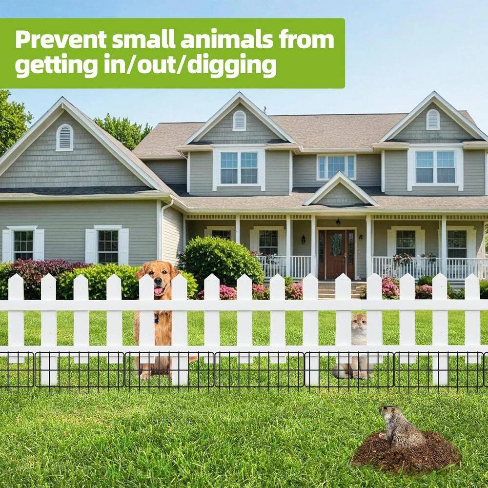 13 In. Metal Garden Fence 30-Panels No Dig Animal Barrier Rabbit Fencing 7 13 In. Metal Garden Fence 30-Panels No Dig Animal Barrier Rabbit Fencing - Image 5