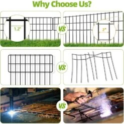 13 In. Metal Garden Fence 30-Panels No Dig Animal Barrier Rabbit Fencing 10 13 In. Metal Garden Fence 30-Panels No Dig Animal Barrier Rabbit Fencing -Dewalt Tools Shop black phewnyzo garden fencing 28e456sa17 4f 1000