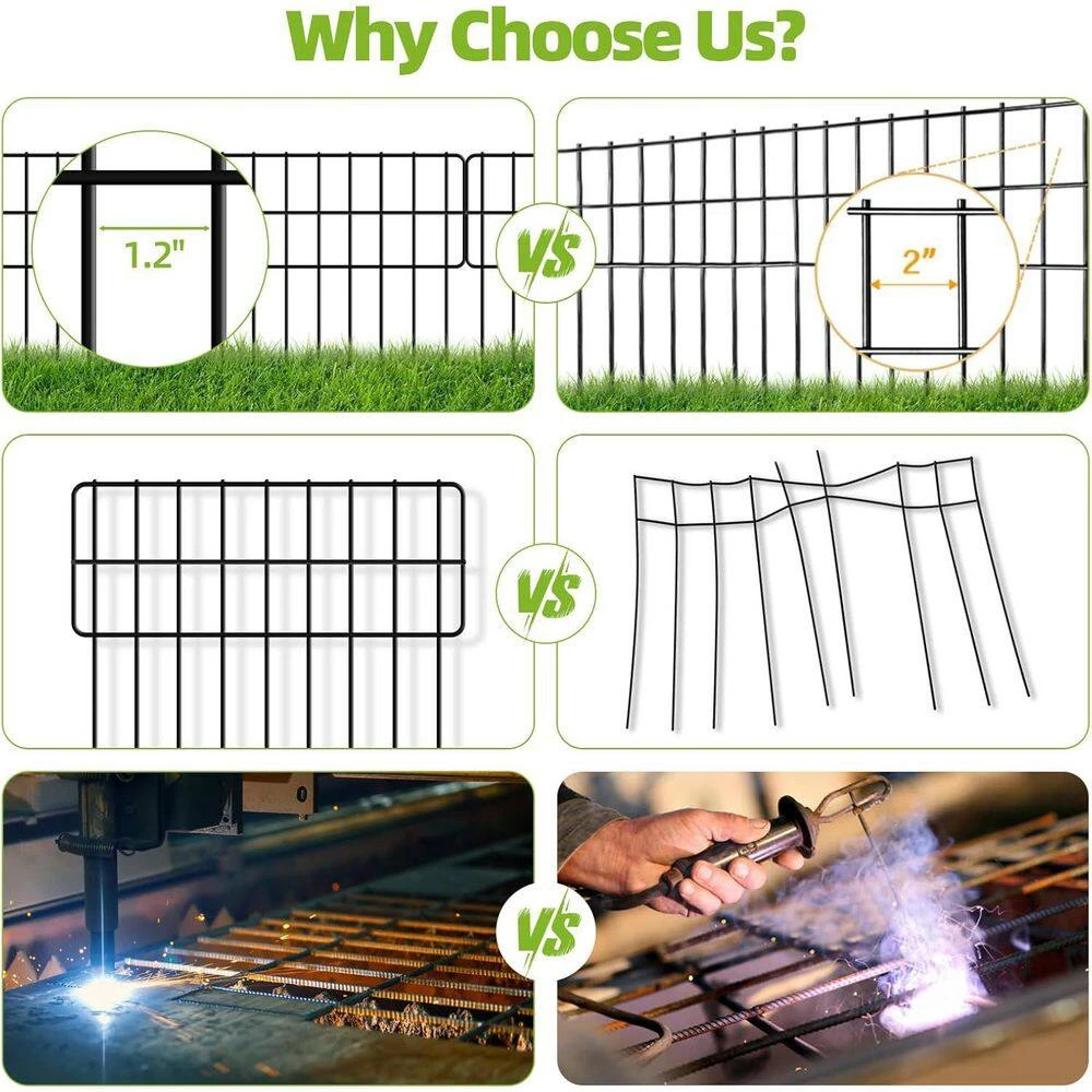 13 In. Metal Garden Fence 30-Panels No Dig Animal Barrier Rabbit Fencing 5 13 In. Metal Garden Fence 30-Panels No Dig Animal Barrier Rabbit Fencing - Image 3