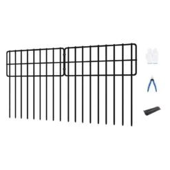 13 In. Metal Garden Fence 30-Panels No Dig Animal Barrier Rabbit Fencing