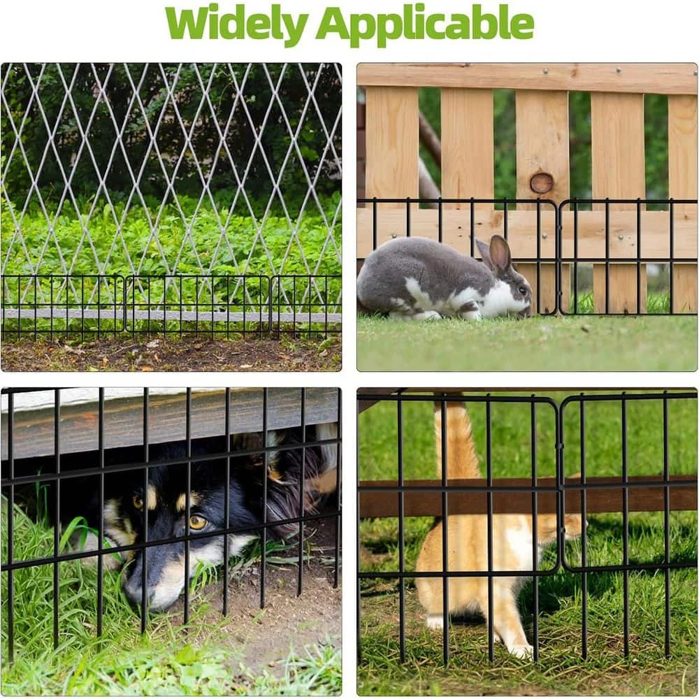 13 In. Metal Garden Fence 30-Panels No Dig Animal Barrier Rabbit Fencing 8 13 In. Metal Garden Fence 30-Panels No Dig Animal Barrier Rabbit Fencing - Image 6