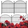 24 In. H X 10 Ft. L No-Dig Garden Fence , 5-Pack Metal Animal Barrier With Arched Design - Rustproof Fencing -Dewalt Tools Shop black primehome garden fencing hd vank df 11 64 1000