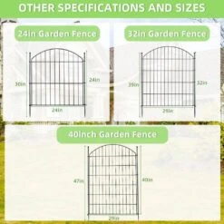 24 In. H X 20 Ft. L No-Dig Garden Fence , 10-Pack Metal Animal Barrier With Arched Design - Rustproof Fencing 15 24 In. H X 20 Ft. L No-Dig Garden Fence , 10-Pack Metal Animal Barrier With Arched Design - Rustproof Fencing -Dewalt Tools Shop black primehome garden fencing hd vank df 14 76 1000