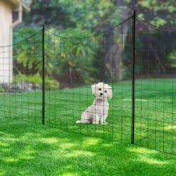 39 In. Tall No Dig Steel Garden Fence Or Dog Fencing With Gate, Black -Dewalt Tools Shop black pure garden garden fencing 50 lg1396 44 1000