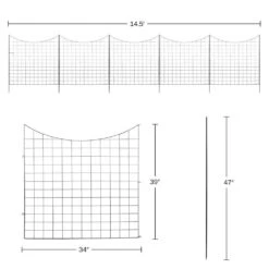 39 In. Tall No Dig Steel Garden Fence Or Dog Fencing With Gate, Black -Dewalt Tools Shop black pure garden garden fencing 50 lg1396 76 1000