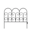 16 In. Metal Decorative Iris Garden Fencing (Set Of 5)