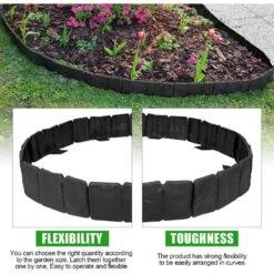 32 Ft. X 4 In. Black Stone No Dig Plastic Interlocking Lawn Edging Fencing With Anchoring Spikes 40-Pieces 11 32 Ft. X 4 In. Black Stone No Dig Plastic Interlocking Lawn Edging Fencing With Anchoring Spikes 40-Pieces -Dewalt Tools Shop black senqwfa plastic edging 01128fph005 4f 1000