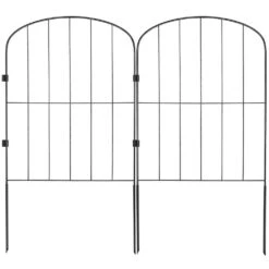Garden Fence, No Dig Fence Animal Barrier Fence, 24in. (H) X11ft. (L) Decorative Garden Fencing With 2 In. Spike Spacing