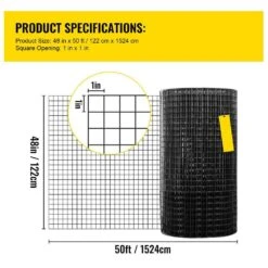 Hardware Cloth 48in. L X 50 Ft. W X 1 In. Mesh Size Galvanized Steel Vinyl Coated 16 Gauge Garden Chicken Wire Fencing -Dewalt Tools Shop black skyshalo garden fencing yxhjwhsbddwc4tj89v0 250508 76 1000