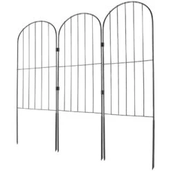 24 In. X 30 Ft. No-Dig Metal Garden Fence Rust-Resistant Animal Barrier And Decorative Yard Fencing Easy Install 28-Pack