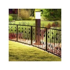 23.5 In. (H) X 15. 3 Ft. (L) Decorative Garden Fence 8-Pack Metal Fencing Animal Barrier -Dewalt Tools Shop black spca garden fencing sp db0243 1f 1000