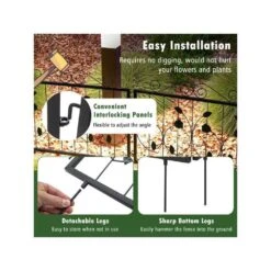 23.5 In. (H) X 15. 3 Ft. (L) Decorative Garden Fence 8-Pack Metal Fencing Animal Barrier -Dewalt Tools Shop black spca garden fencing sp db0243 44 1000